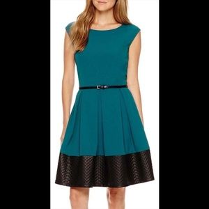 Dark Teal medium lenght dress